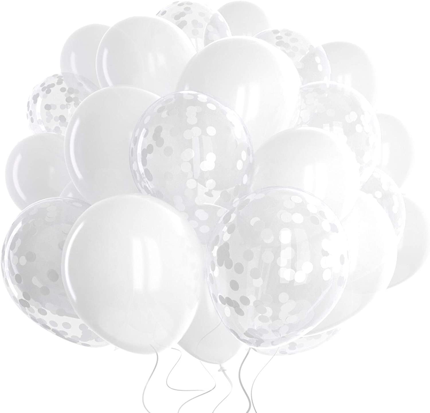 White Confetti Balloons