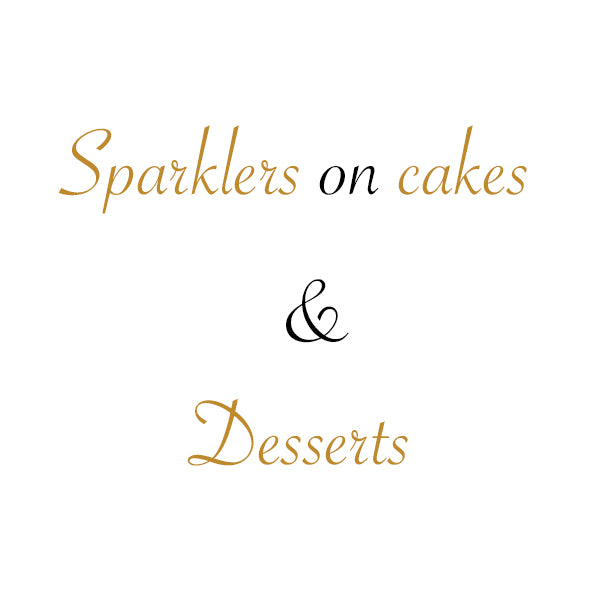 Sparklers On Cakes And Desserts