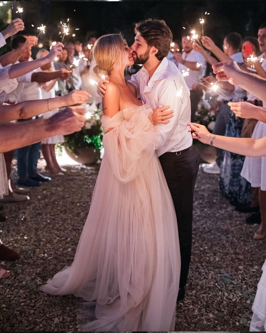 using sparklers for your wedding exit