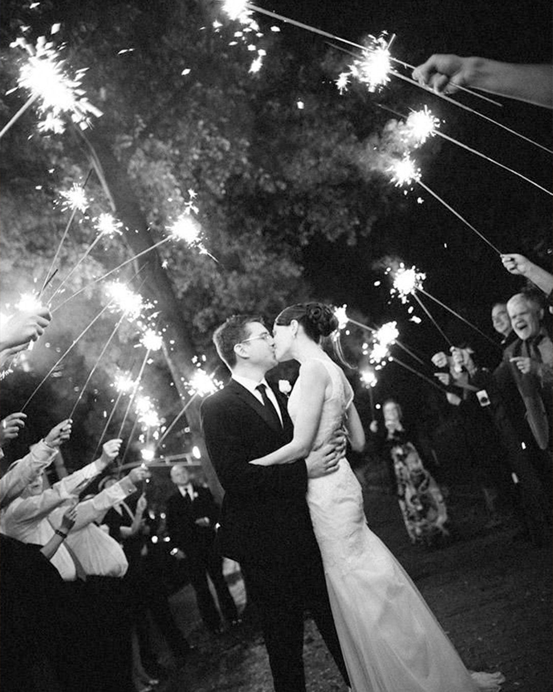 Wedding planning with sparklers