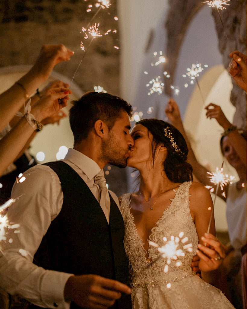 Wedding Sparklers and Your Wedding Dress