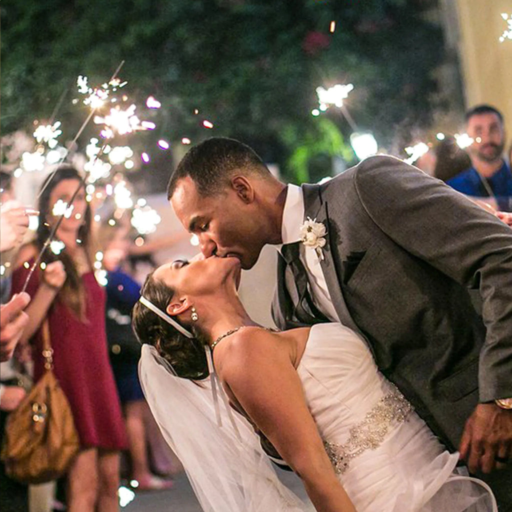 sparklers for wedding exit at night